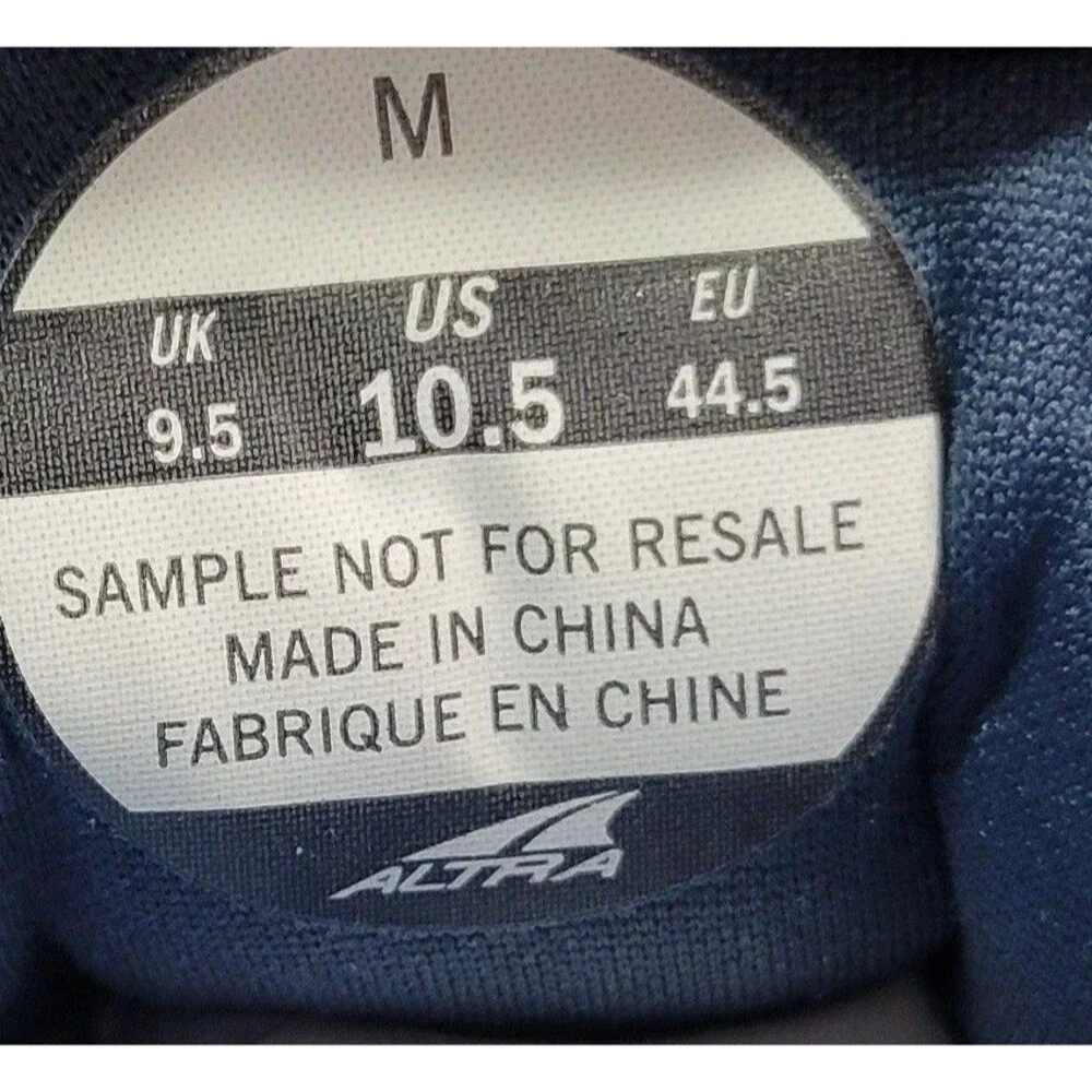 Altra Torin 7 Mens Size US 10.5 Blue White Wavy Low Top Lace Up Running Shoes